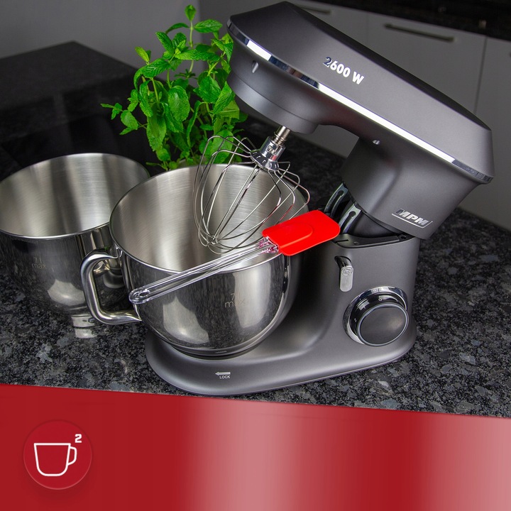 Robot planetarny kuchenny 2 misy w zestawie MPM MRK-20 2600 W