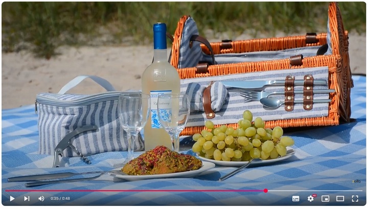 PLECIONY KOSZ PIKNIKOWY WIKLINOWY DLA 2 TERMOTORBA KOCYK IZOLACJA SZTUĆCE