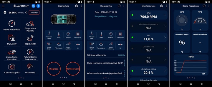 ELM327 BT PIC18F25K80 Bluetooth mini OBD2 TORQUE działa też z LeafSpy