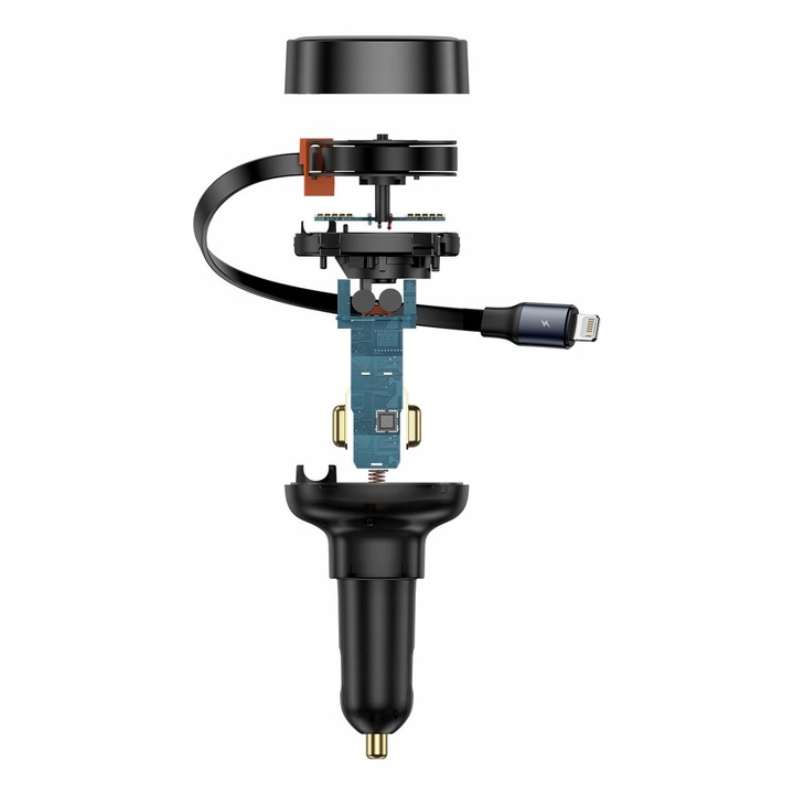 Ładowarka samochodowa Baseus Enjoyment Pro z kablem lightning + USB-C, 55W