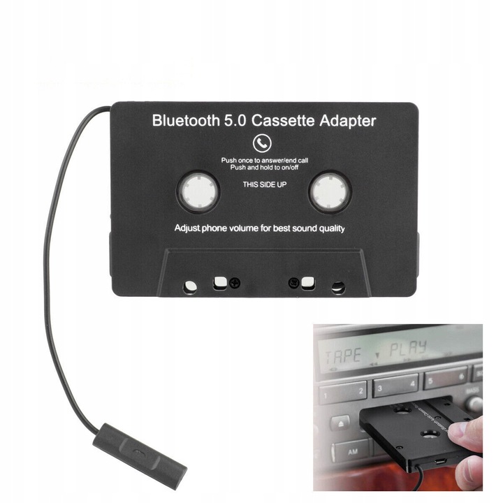 ADAPTER KASETY BLUETOOTH5.0 AUTA AUDIO ODBIORNIK