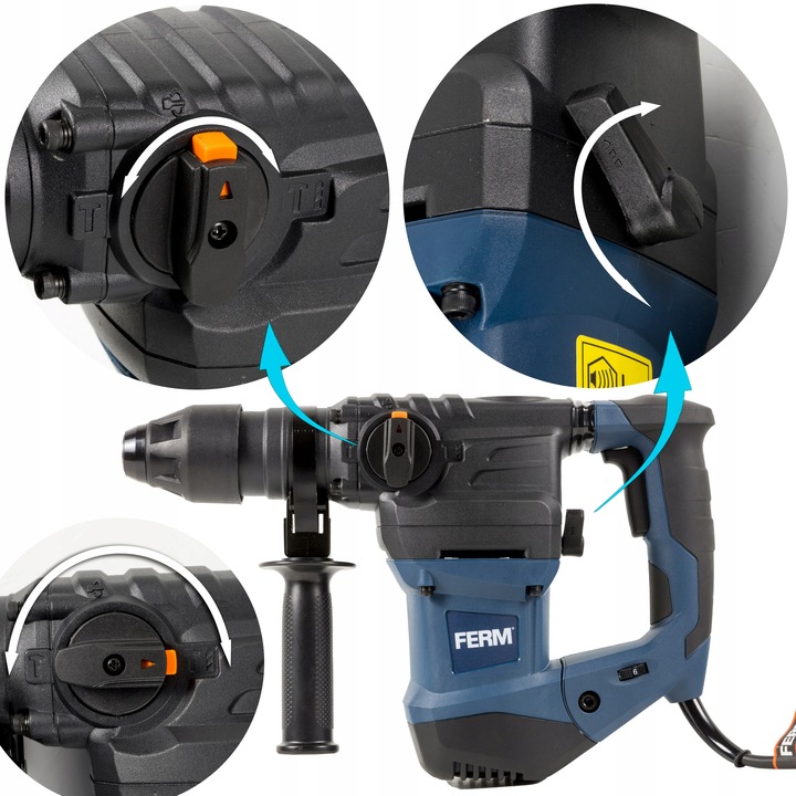 MŁOTOWIERTARKA MŁOT UDAROWY FERM 1500W 6J SDS+