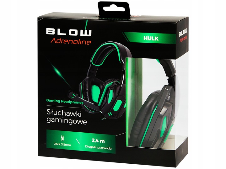 SŁUCHAWKI DLA GRACZY GAMINGOWE Z MIKROFONEM NAUSZNE JACK DŁUGI KABEL SUWAK