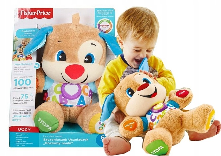 SZCZENIACZEK UCZNIACZEK FISHER PRICE zabawka interaktywna dla dzieci +6m