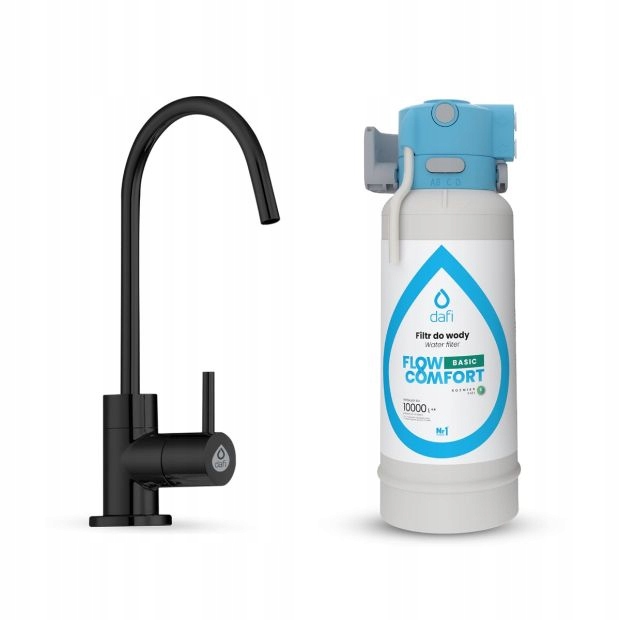 System filtrujący Dafi FLOW COMFORT Basic (DC10) + kran ALTO czarny