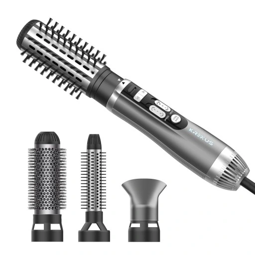 Suszarko Lokówka Szczotka do Włosów Obrotowa 4w1 Krexus Jonizacja Zestaw