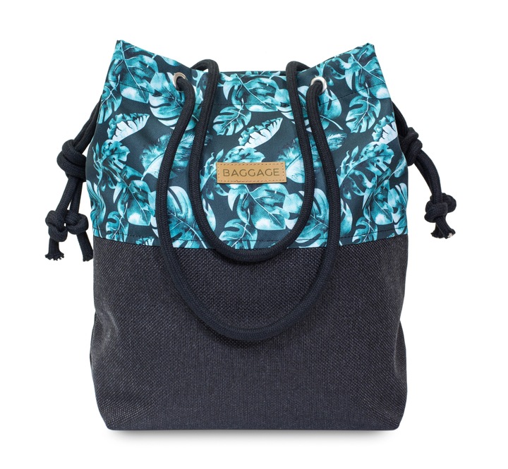 TOREBKA DAMSKA WOREK SHOPPER TORBA KWIATY BAGGAGE