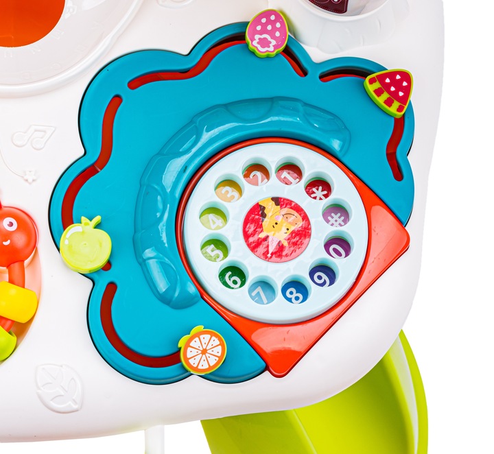 EDUKACYJNY interaktywny STOLIK ORGANKI ZJEŻDŻALNIA PIŁEK PIŁKI Liczydło