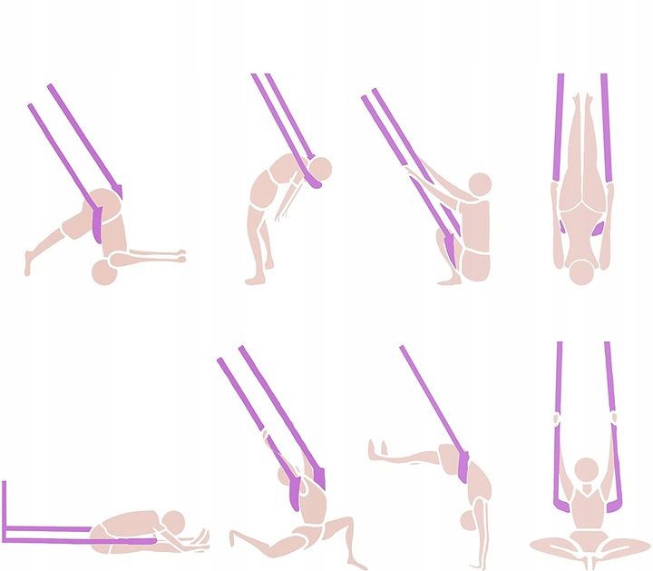 Joga huśtawka hamak joga trapez inwersja fitness akrobatyka