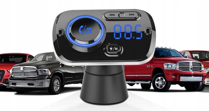 TRANSMITER BLUETOOTH FM SAMOCHODOWY SZYBKA ŁADOWARKA 2x USB AUX