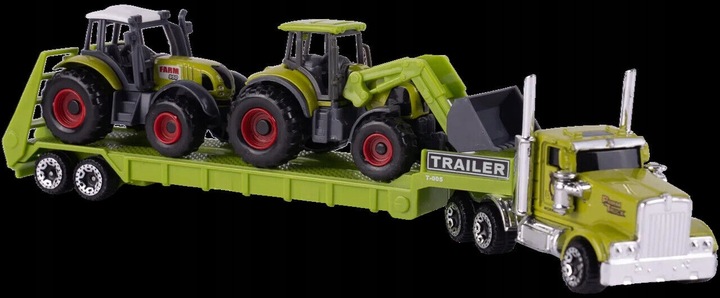 Zestaw Kombajn Traktor Przyczepa Ciężarówka Zwierzęta Farma Gospodarstwo