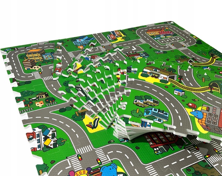 PUZZLE PIANKOWE MATA MIASTO ULICE DROGI 18EL DUŻE