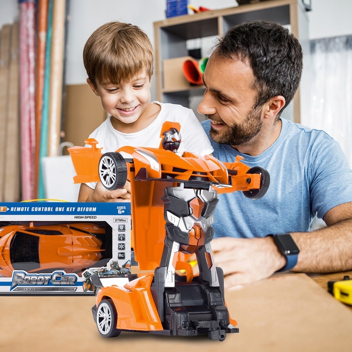 AUTO ROBOT TRANSFORMUJĄCY SAMOCHÓD NA PILOTA ZDALNIE STEROWANY DLA CHŁOPCA