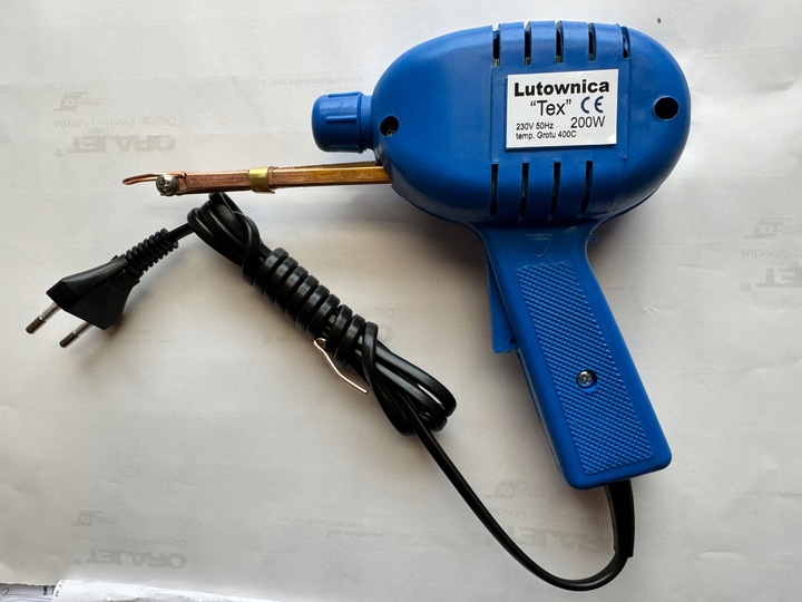 Lutownica transformatorowa Tex 200W NIEBIESKA
