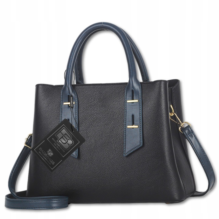 Torebka Skórzana Damska Czarna Na Ramię Torba Elegancka Pojemna Klasyczna