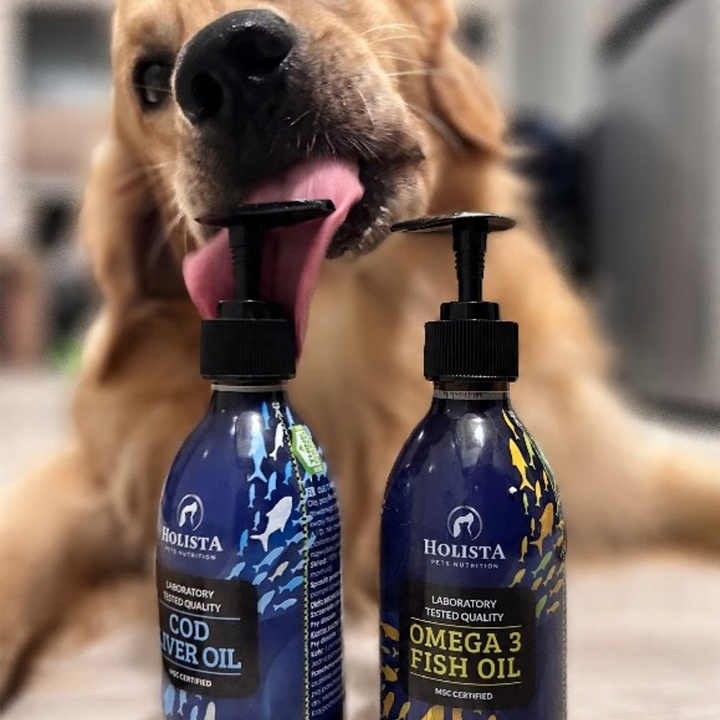 HOLISTA Olej OMEGA 3 Fish Oil dla Psa KOTA KWASY OMEGA EPA DHA BARF 100ml