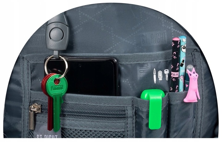 Plecak szkolny młodzieżowy ST.RIGHT kolorowe wzory, HOLO IMPRESSION