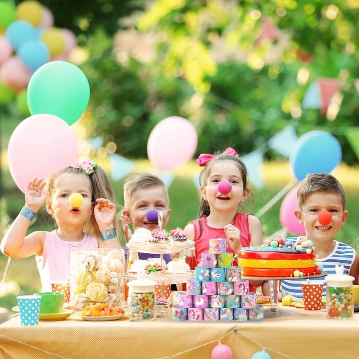 OPASKI ZACISKOWE BRANSOLETKI KOLOROWE W JEDNOROŻCE IDEALNE DLA DZIECI 24SZT