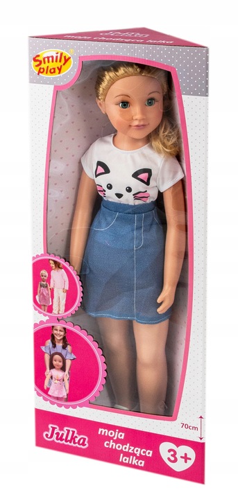 SMILY PLAY Duża lalka 70 cm księżniczka długie włosy