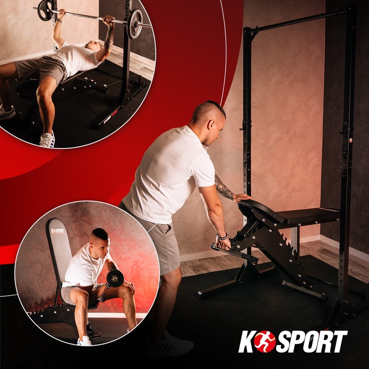 Ławka treningowa do cwiczen ławeczka regulowana składana skośna pod SZTANGĘ