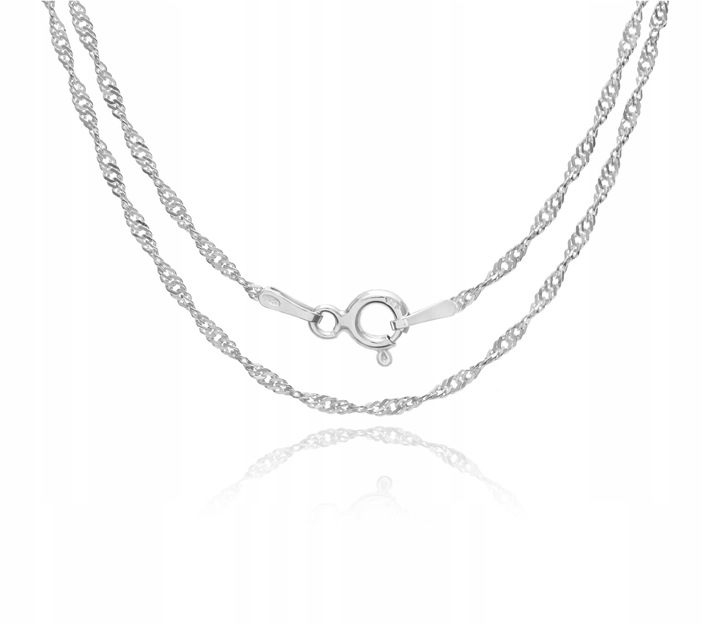 SINGAPUR SREBRNY ŁAŃCUSZEK 65 CM DAMSKI 1,7 MM 925