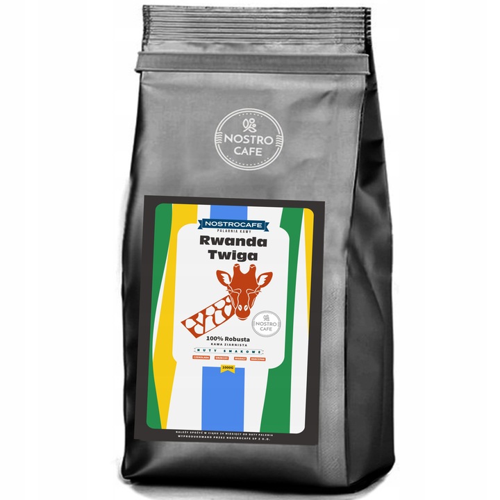 Kawa Ziarnista 1KG Rwanda Twiga - 100% ROBUSTA
