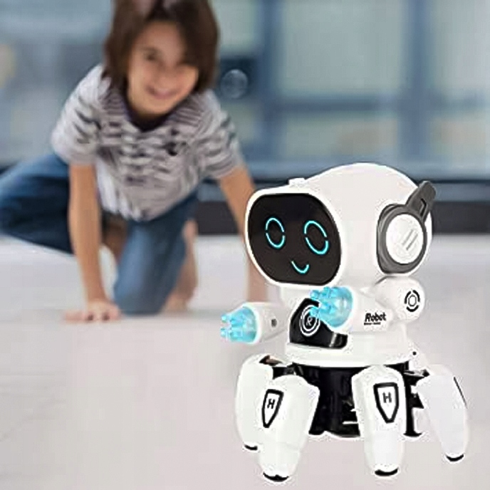 INTERAKTYWNY TAŃCZĄCY ROBOT DISCO LED DLA DZIECI tańczy na 6 nogach PREZENT