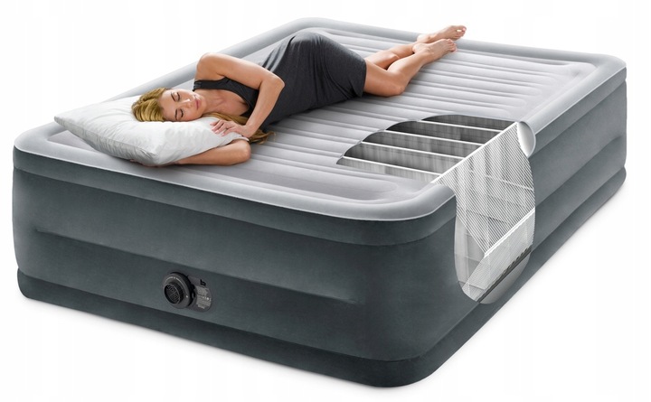 Łóżko Intex 64418 ND Materac Dmuchany 152x203x56cm Wbudowana Pompka