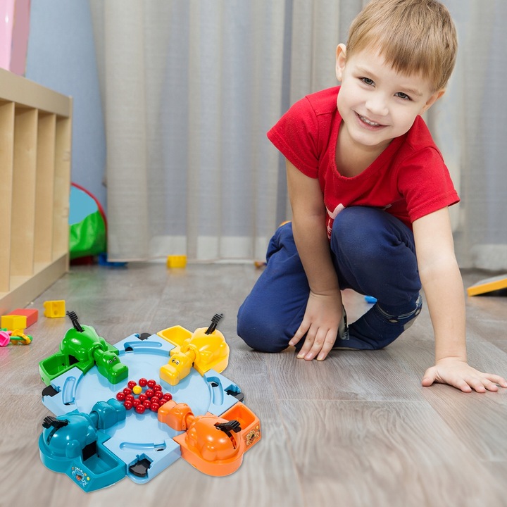 GRA ZRĘCZNOŚCIOWA DLA 4 OSÓB GŁODNE HIPCIE HIPOPOTAM DLA DZIECI RODZINNA