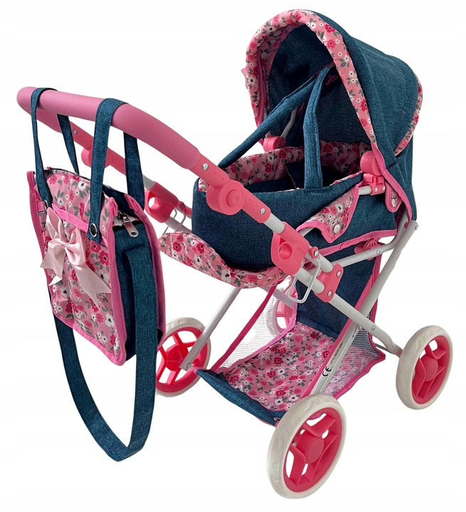 WÓZEK DLA LALEK GŁĘBOKI SPACERÓWKA GONDOLA 3w1 MarioToys TORBA POŚCIEL