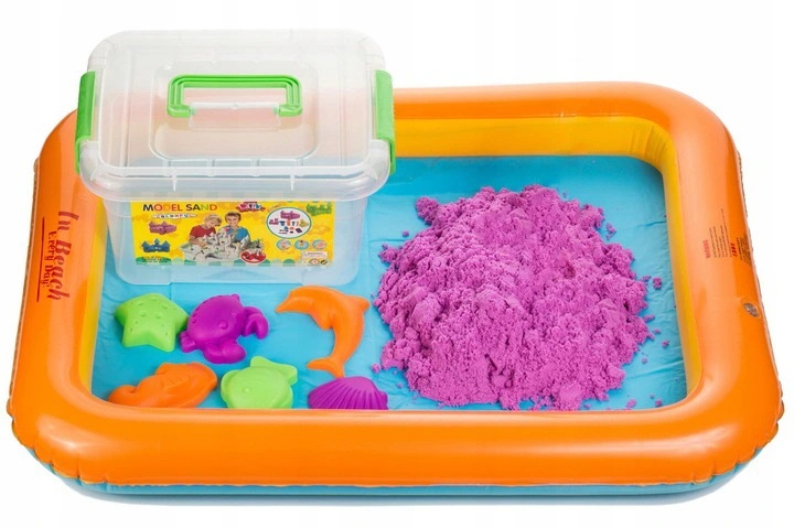 PIASEK KINETYCZNY 3kg FOREMKI + BASEN PIASKOWNICA