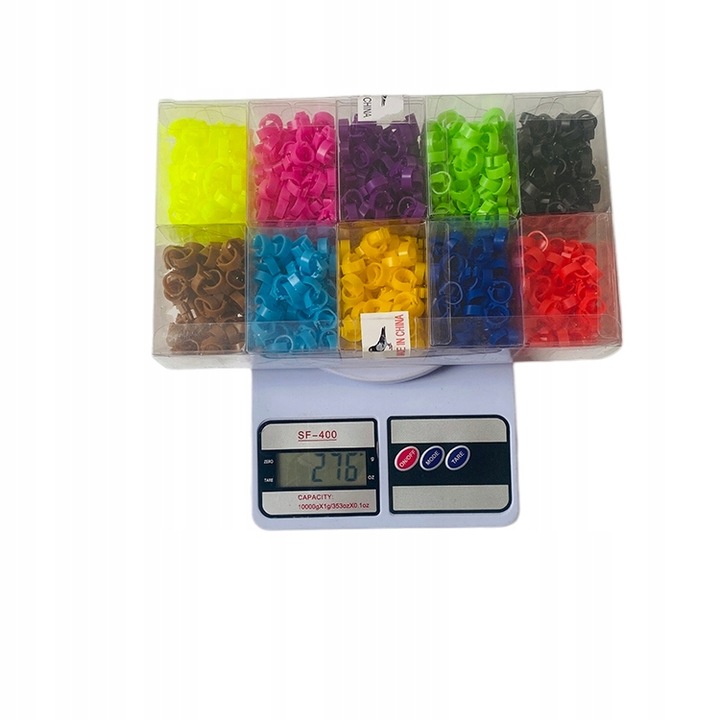 ZNACZNIKI OBRĄCZKI DLA GOŁĘBI PTAKÓW 8 MM PACZKA 500 SZT MIX 10 KOLORÓW