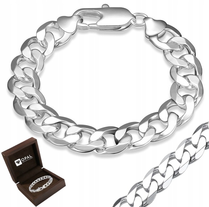 Srebrna BRANSOLETA Męska SREBRO pr. 925 Bransoletka 7mm/20cm Pancerka