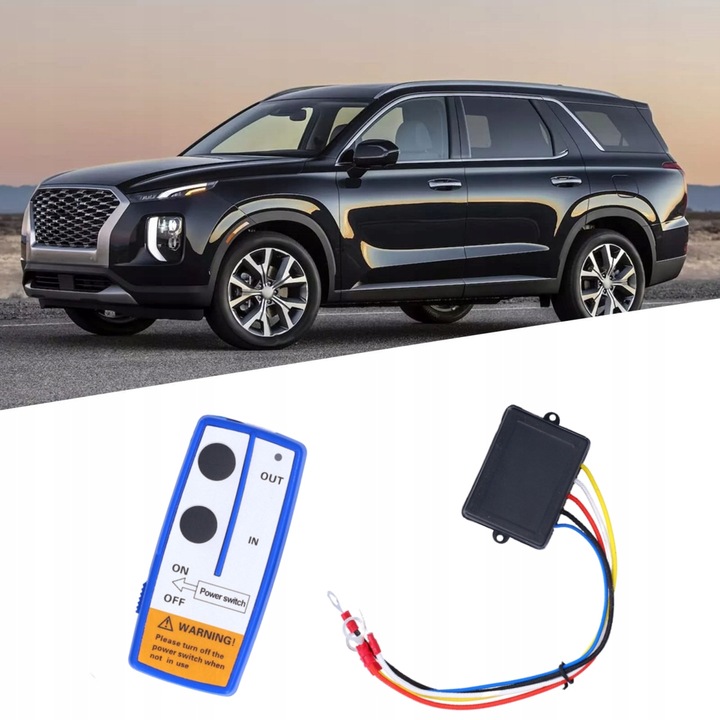 PILOT DO WYCIĄGARKI LAWETY JEEP BEZPRZEWODOWY RADIOWY 12V WCIĄGARKI WINDY