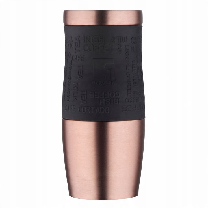 POJEMNY KUBEK TERMICZNY TERMOS 250 ml miedziany##