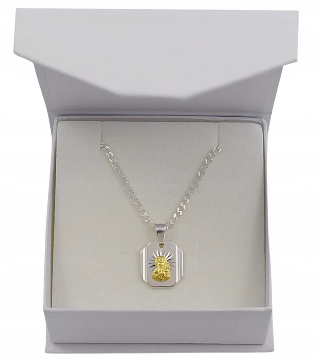 Łańcuszek Srebrny Pancerka 2,30 mm z Medalikiem pr 925 Grawer Gratis