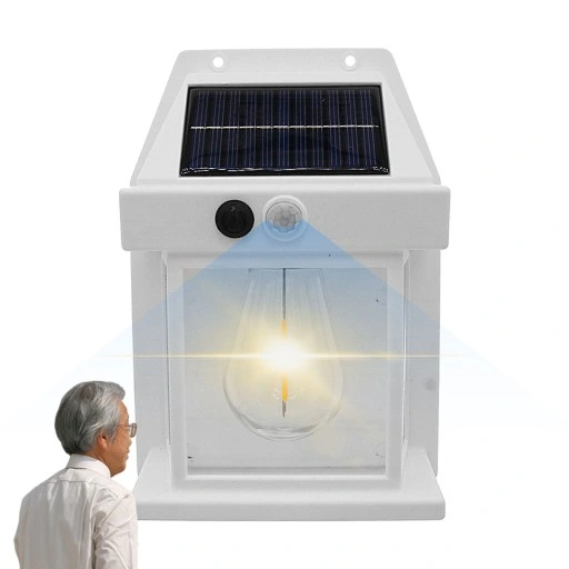 Lampa solarna Kinkiet ścienny z czujnikiem ruchu i zmierzchu 2 kolory