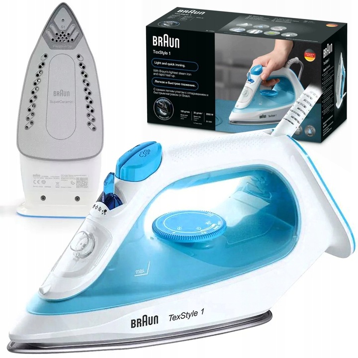 Żelazko parowe Braun SI1050BL 2000W Ceramiczne