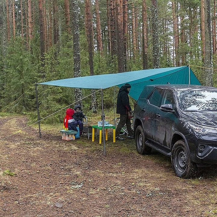 2X2M SŁUPKI NAMIOTOWE TELESKOPOWY Z STAL DO MARKIZY KEMPINGU REGULOWANY