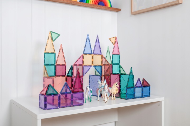 klocki magnetyczne Pastel Starter Pack 64 el. Connetix zestaw startowy