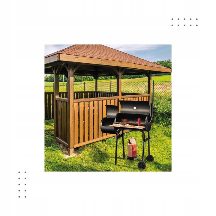 GRILL WĘGLOWY OGRODOWY WĘDZARNIA MARK ADLER ROAST 7.0 NA KÓŁKACH TERMOMETR