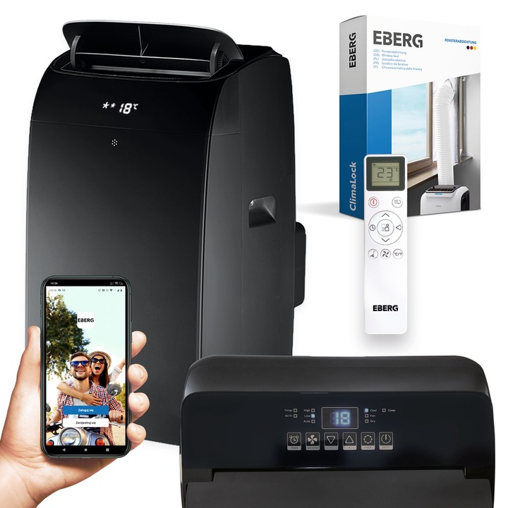 Klimatyzator przenośny ELIO 3,5kW osuszacz 40l WiFi + uszczelka ClimaLock