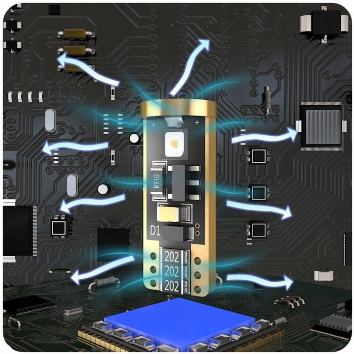 2x Żarówka LED W5W T10 S5 6000K biel MOCNE DIODY CSP SERIA PRO WHITE CANBUS