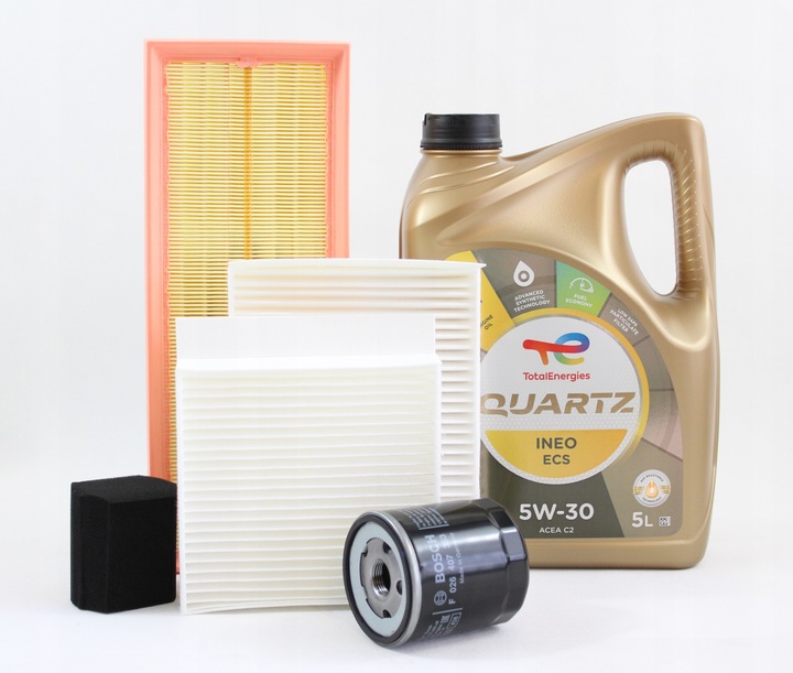 FILTRY+OLEJ TOTAL 5W30 PEUGEOT 2008 1.2 THP 110KM