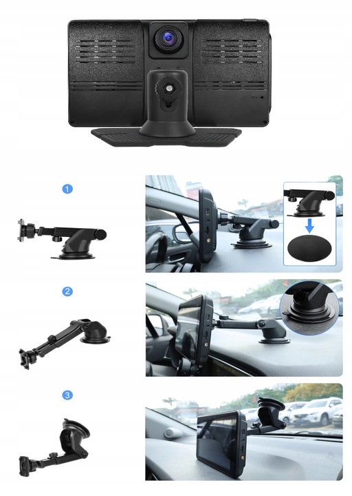 RADIO STACJA MULTIMEDIALNA WIDEOREJESTRATOR CARPLAY ANDROID 2 KAMERY DVR