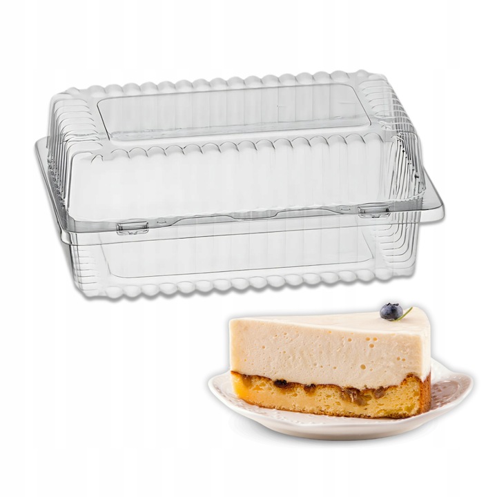 Pojemnik na Ciasto Opakowanie Cukiernicze Plastikowy Przezroczysty Na Tort