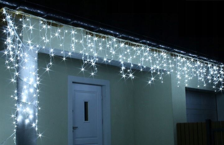 SOPLE FLASH 500 LED ZEWNĘTRZNE BIAŁE ZIMNE CHOINKOWE lampki z Flashem