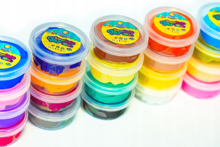 CLAYDOLL PIANKOLINA MASA PLASTYCZNA 24 sztuki BIG BOX + AKCESORIA + WALIZKA