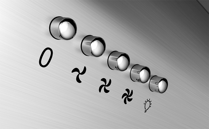 Ciarra CBCB6736C okap naścienny 60 cm, 380 m³/h, oświetlenie LED, 2 filtry