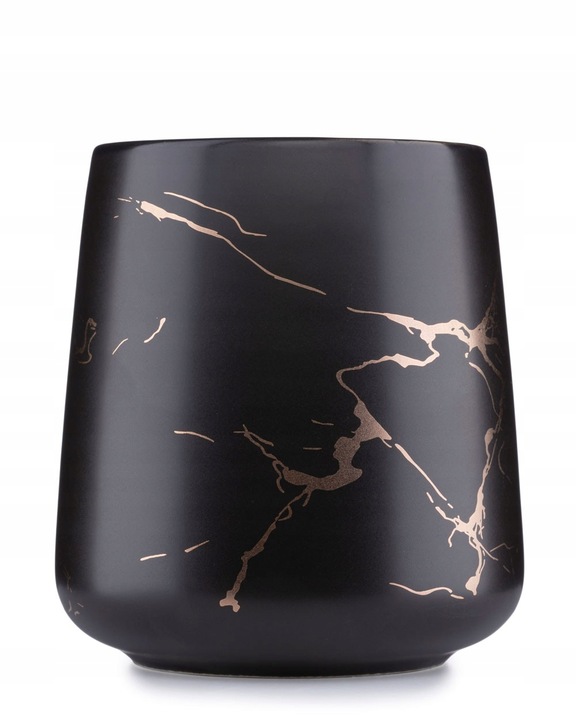 Komplet łazienkowy Sally Black Gold zestaw 3 el dozownik mydelniczka GLAM